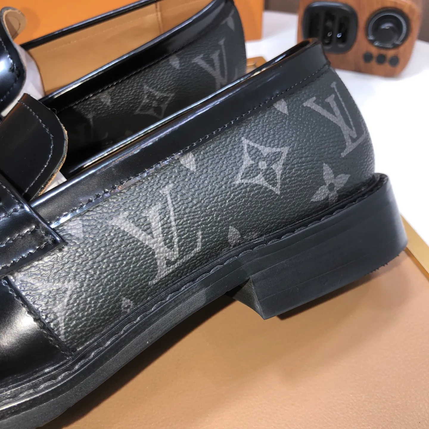 Men's shoes💰460💰【LOUIS VUITTON】(sheepskin lining) new cowhide LV formal shoes🎩🎩❗️🆘made one to one at the counter🎩original quality, imported cowhide upper➕full sheepskin lining➕original rubber outsole, {high quality visible}👣Size: 38-45 (45 custom-made)